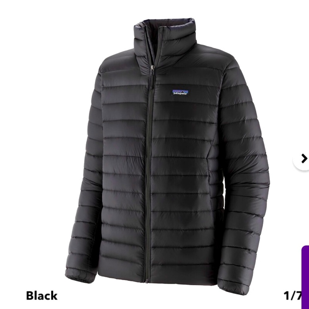 Patagonia Mens Black Down Insulated Sweater Jacket